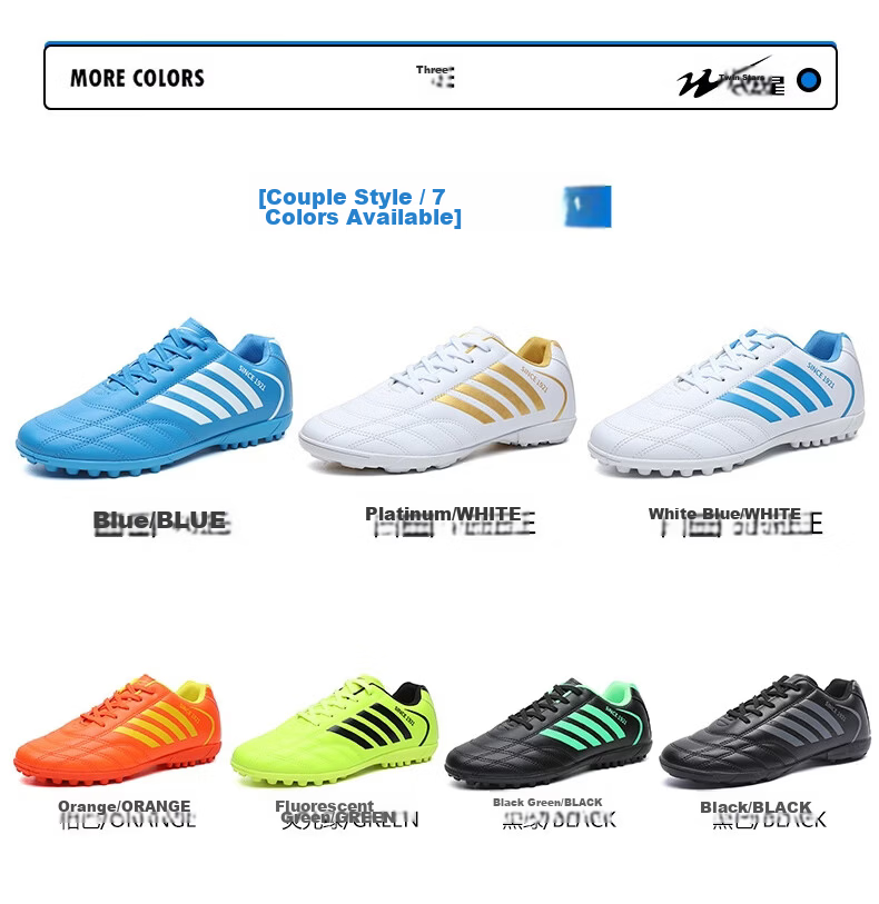 Shuangxing Men's Football Shoes Professional Adult Durable Lightweight Comfortable TF Soccer Cleats White Platinum 41 8