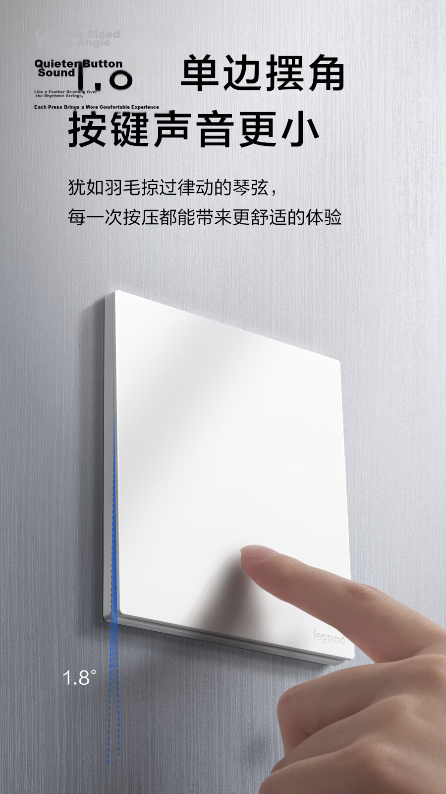 Legrand Switch Socket Panel Veya Series Ceramic White 86 Type Concealed Five-Hole with Switch (Single Control) 4
