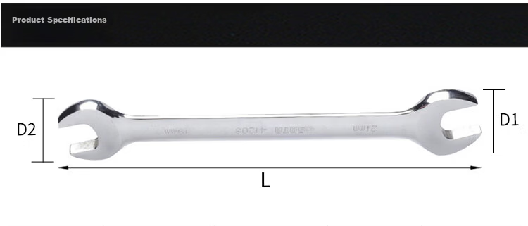 SATA Polished Adjustable Wrench Double Open-End Wrench 12x14MM 41214 5