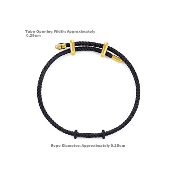 Chow Tai Fook Women's Stainless Steel Buckle Bracelet/Nylon Steel Wire Rope 21.25cm AX82 Birthday Gift 4