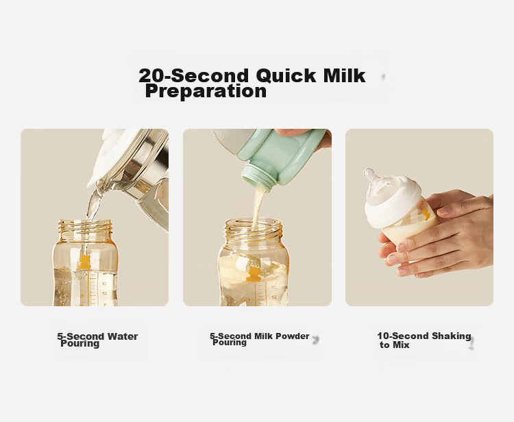 Little White Bear Thermostatic Kettle Baby Milk Warmer Bottle Milk Powder Brewing Kettle 1.2L Electric Kettle 0857 8