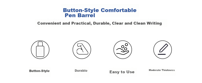 BAOKE PC198 0.5mm Blue-Black Doctor Prescription Pen Retractable Gel Pen Signature Pen Water Pen 12pcs/Box 6