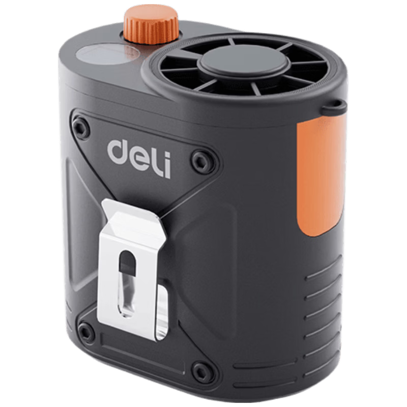 Deli Portable Neck Fan for Outdoor Camping, Construction Site Cooling Device, Low Noise Long Battery Life, New Model 2026