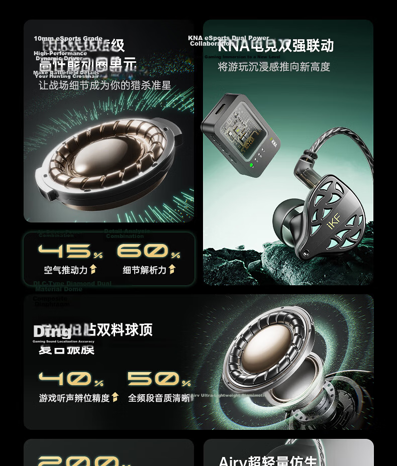 IKF Yejie Limited Edition Wired In-Ear Gaming Headset FPS Esports High-Definition Microphone Audiophile Earphones 3.5mm Delta Valentine's Day Gift 6