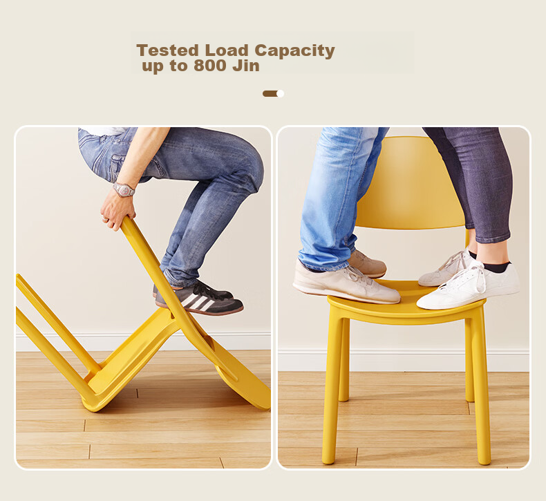 Chibilun Dining Chair Leisure Back Plastic Stool Office Chair Home Desk Chair Study Makeup Chair Computer Chair Set of 2 8