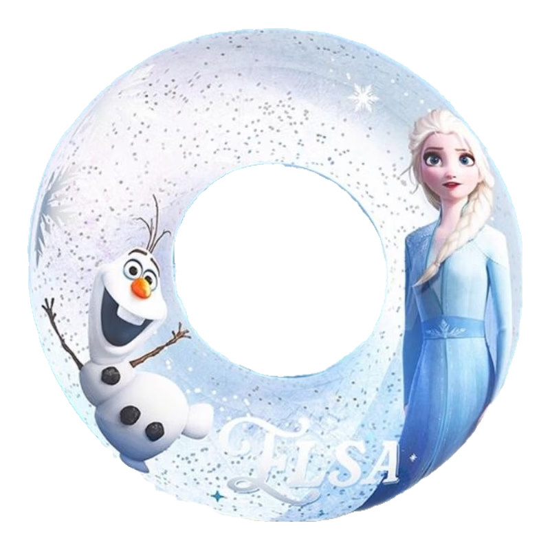 Disney Kids Thickened Anti-Tip Swimming Ring Unisex Baby Large Buoyancy Underarm Swim Ring D95414 Elsa 60