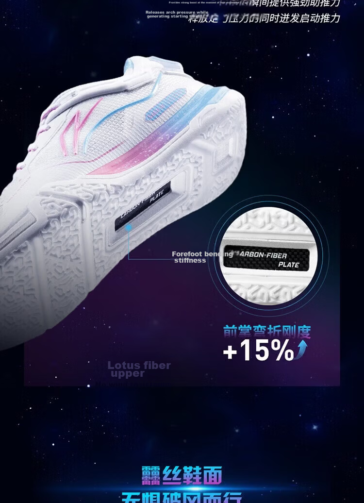 LI-NING Flying on the Ground 3PRO Professional Badminton Shoes Men's Comprehensive Balanced Anti-Twist Comfortable Durable Shock Absorption 2