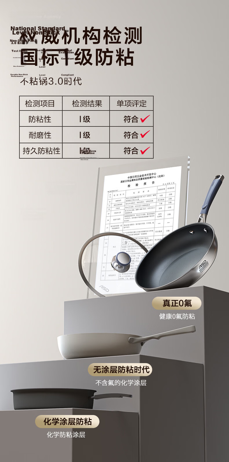 ASD 28cm Non-Stick Titanium Coating Frying Pan, Fluorine-Free, Pre-Seasoned Steak and Breakfast Skillet Z3 12