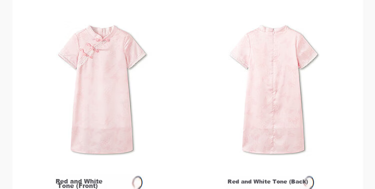 Balabala Girls Dress Children's Dress 2026 Summer New Chinese Style Qipao Dress National Style Printed Exquisite Sweet 10