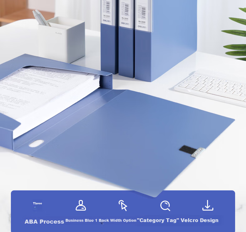Deli 25mm A4 Thickened Plastic File Box Document Storage Box Financial Voucher File Organizer Exam Storage 5681 2