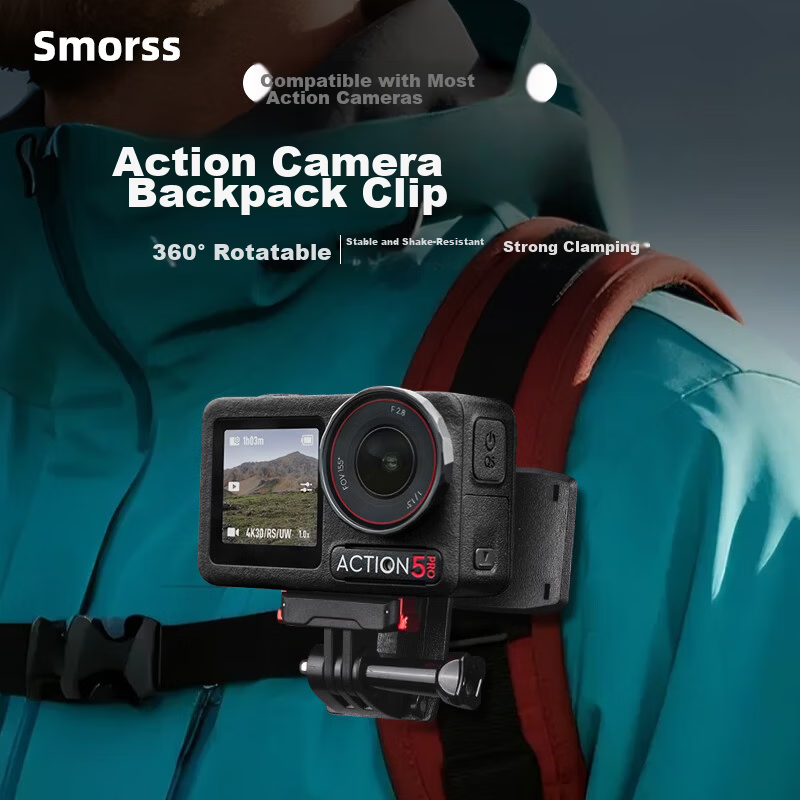 Smorss Sports Camera Suction Mount Adapter for Action6 Car Suction Mount DJI Action4 5Pro Car Mount Bracket Shooting Stand Ace Pro2/X5 Suction Mount Aluminum Alloy 1