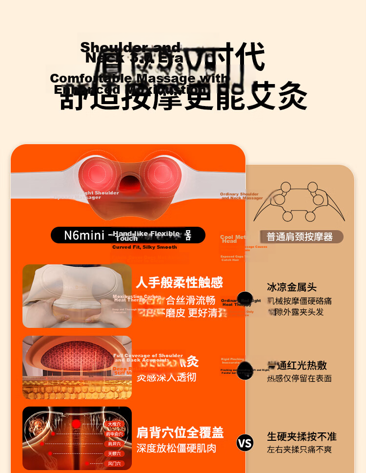 Breo N7 AI Algorithm Customized Neck and Shoulder Massager Shoulder Wrap Trapezius Leg Waist Neck Massager Birthday Gift for Boyfriend 3