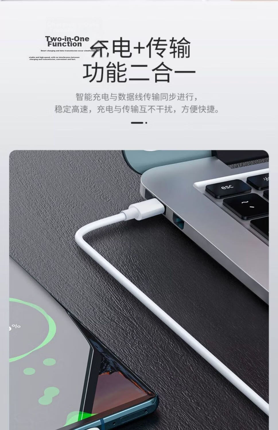 Smorss Apple Fast Charging Data Cable 2.4A for iPhone 14/13/12 Pro Max/XR/XS/11/8, iPad Tablet Car Use 1.5m 8