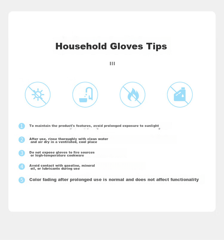 MARYYA Latex Gloves, 3 Pairs Medium Size 30cm Thick Household Kitchen Cleaning Dishwashing Rubber Gloves, Waterproof Non-Slip 14