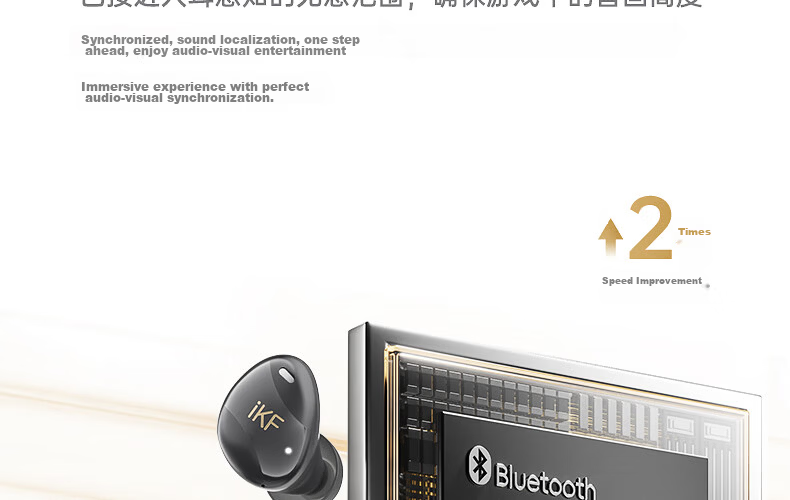 IKF Loulan [Heavy New Product] ANC Active Noise Cancelling Wireless Bluetooth In-Ear Earphones LDAC High-Quality Bluetooth 6.0 Gaming Music 2026 New Model Khaki 37
