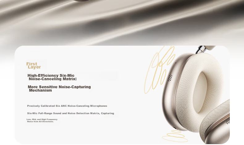 IKF Mars [Patent Dual-Sided Four-Drive Loop] Over-Ear Noise-Cancelling Bluetooth Headphones, Wireless And Wired, LDAC Protocol, Adaptive Noise Reduction, E-Sports Gaming, Low Latency, Distant Peak Blue 28