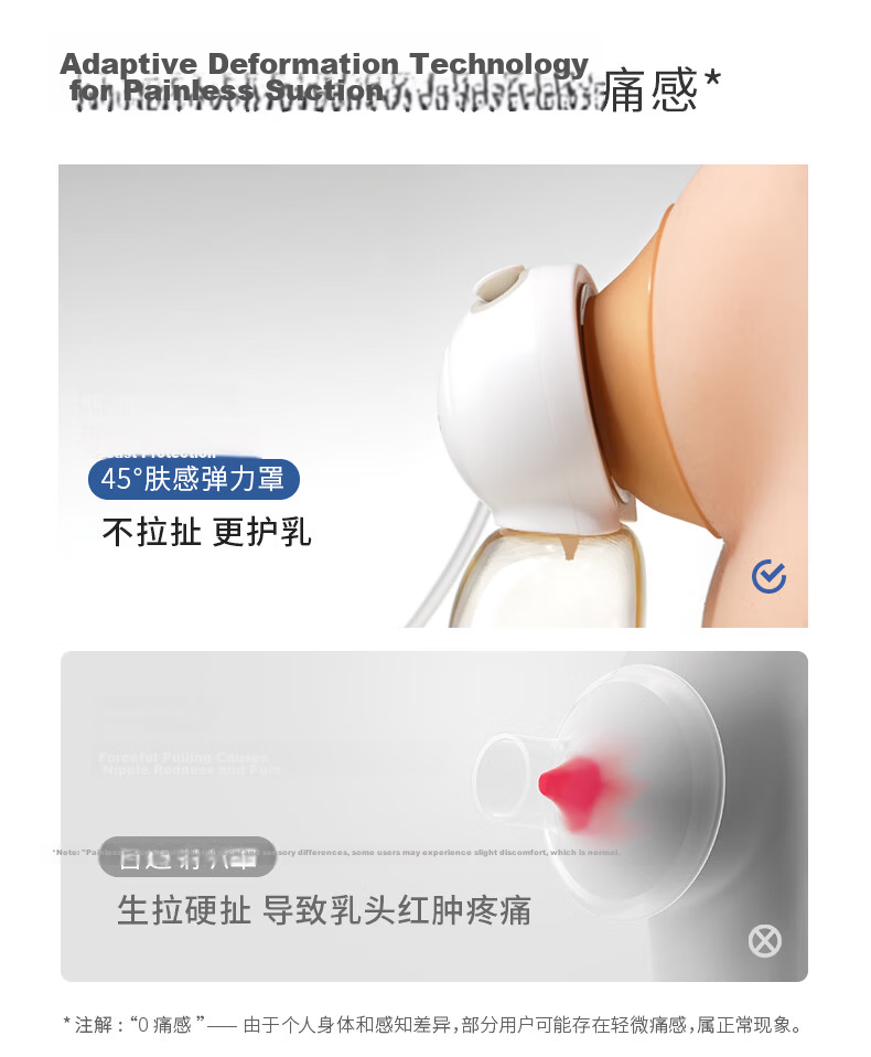 Baoneo Mini Gourd Hands-Free Breast Pump Fully Automatic Double Electric Breastfeeding Pump Bare Suction Micro-Vibration Massage Pain-Relief Milk Extractor 12