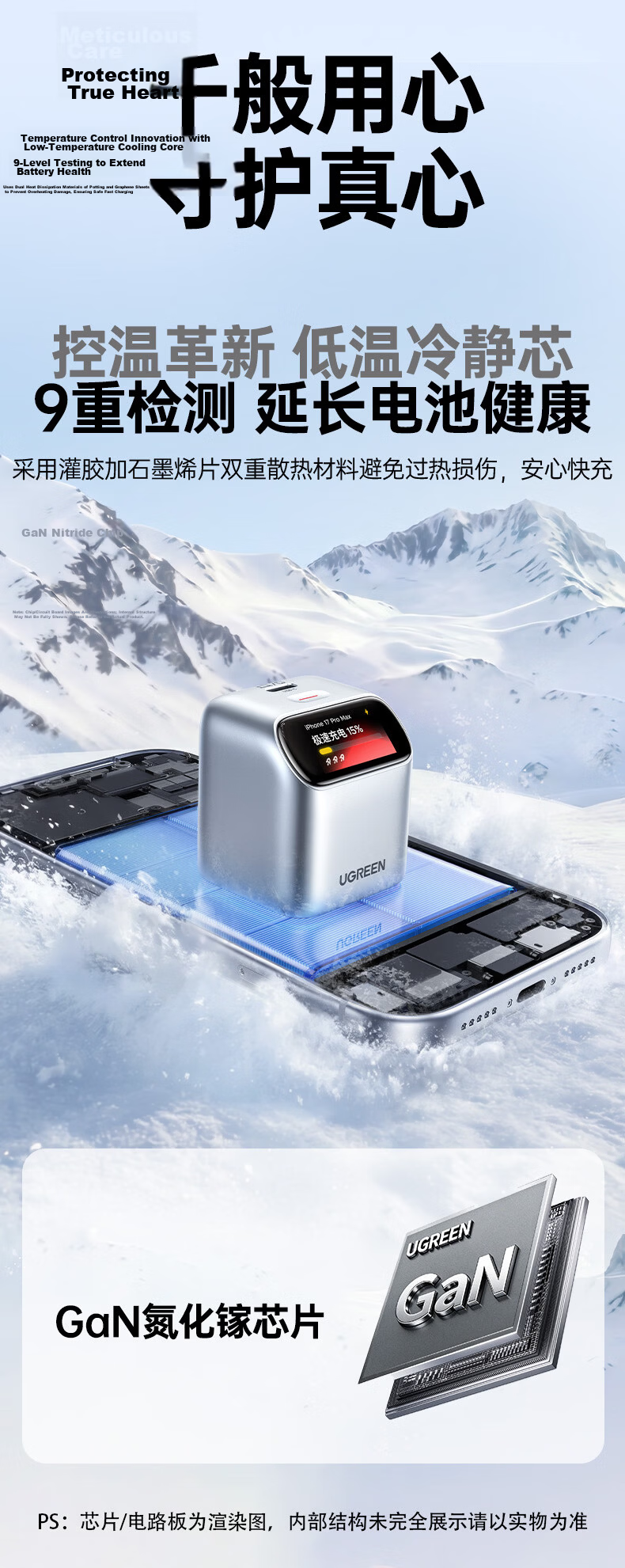 UGREEN [Yiyang Qianxi Edition] 45W GaN Fast Charger with Screen Display for Apple iPhone 17 Pro Max 16 Type-C Cable Adapter 13