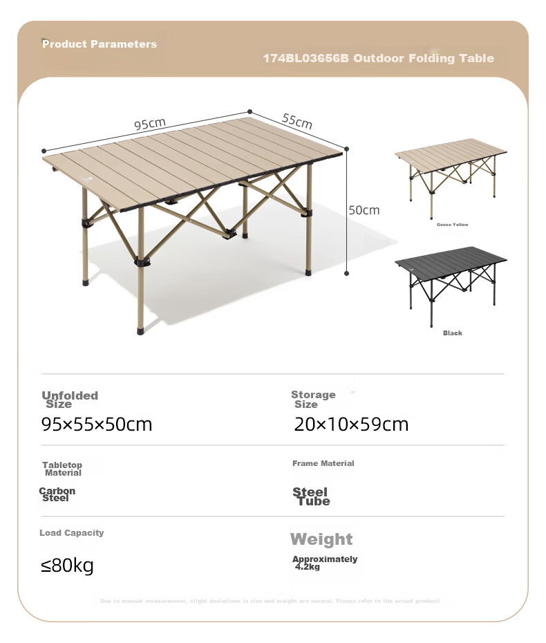 CAMEL Outdoor Folding Table and Chair Camping Equipment Set Egg Roll Table Picnic Camping Furniture 175BL03009 13