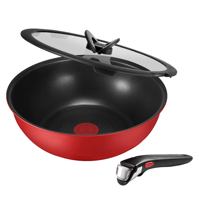 Tefal Detachable Wok 26cm, Frying Pan Convertible to Baking Dish, Cookware Compatible with Induction Cooker, Titanium Non-Stick Pot, Can Be Washed in Dishwasher