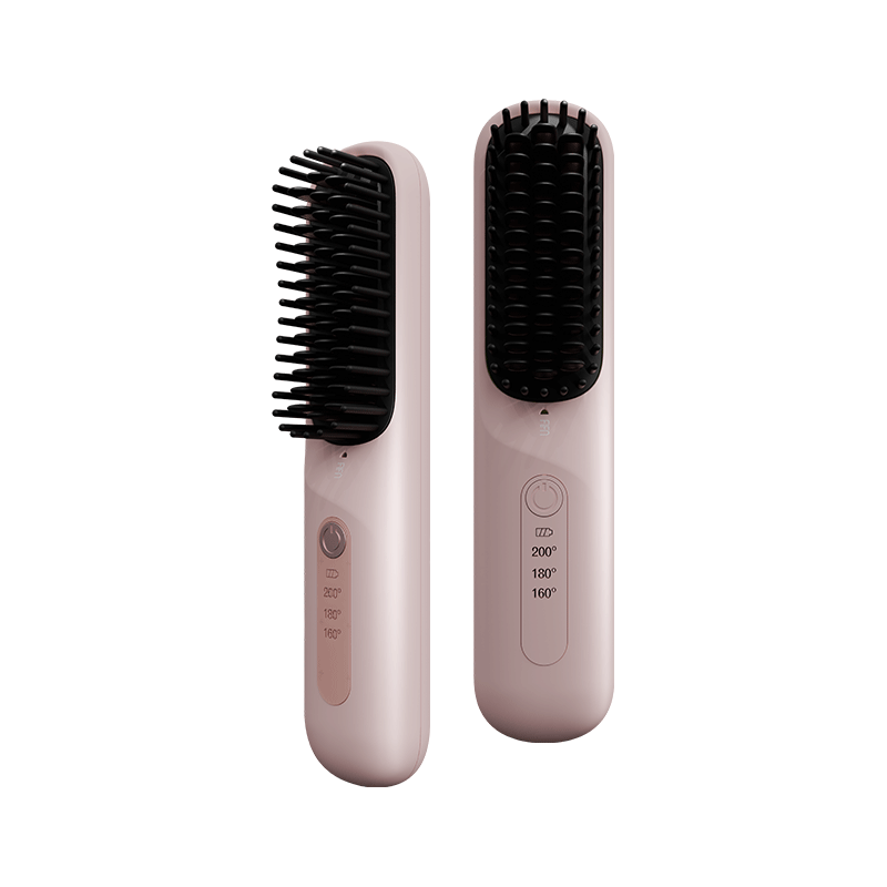 FIFN Wireless Hair Straightening Brush with 200 Million Negative Ions, Damage-Free, Portable, Long Battery Life, Smooth Hair Instantly, High Volume, Frizz Control, New Year Gift