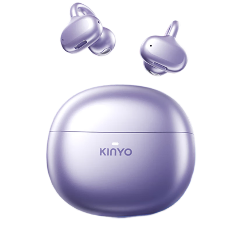KINYO 2026 Latest Bluetooth Bone Conduction Ear Clip Open Wireless Non-In-Ear Sports Headphones Long Battery Life AI Noise Cancelling Translator