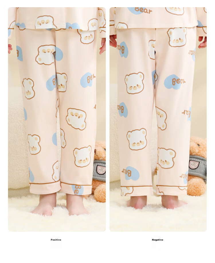 LangSha Children's Pajamas, Girls' Pure Cotton Sleep Pants, All-Season, for Middle And High School Students, Teenage Girls, Home Wear Pants, Baby Long Pants 12