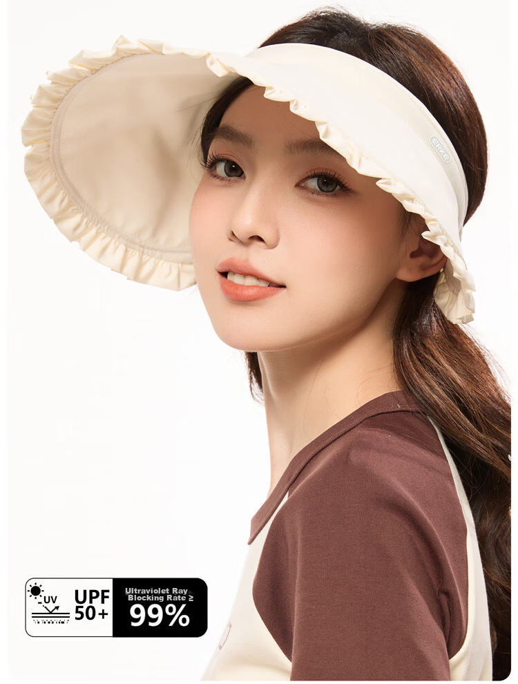 ERKE Sun Protection Open-Top Hat UV Shielding Sunshade Outdoor Cycling Travel Wide Brim Full Coverage Sun Hat 2