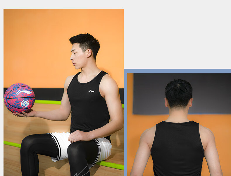 Li-Ning Men's Quick-Dry Sports Vest Sleeveless T-Shirt Running Training Marathon Basketball Breathable 2XL 10