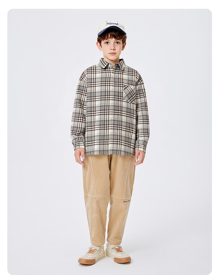 Balabala Kids Long Sleeve Shirt Baby Clothes Boys Girls 2026 New Spring Plaid Shirt Jacket 27
