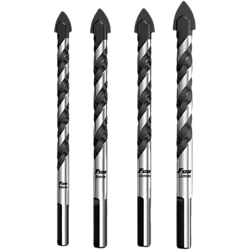 Fang Da Wang Alloy Ceramic Drill Bit Set for Tile and Concrete Drilling Sharp Drill Bits [6+8+8+10+12mm]