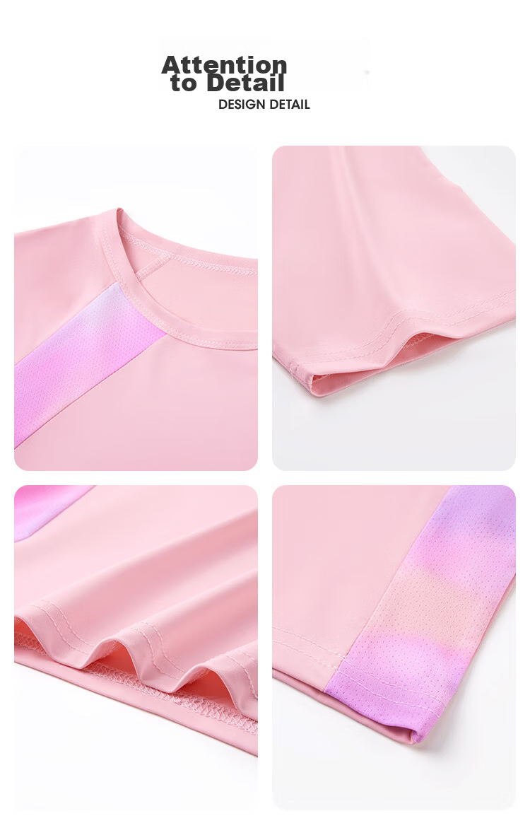 Disney Girls Short Sleeve 2026 Summer New Children's Sports T-Shirt Girls Ice Silk Color Block Quick-Dry Top White 160 20