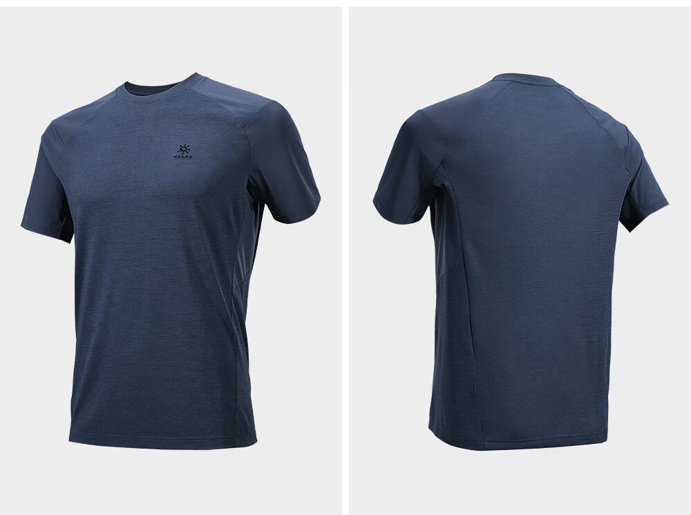 KAILAS XM1 Merino Wool Men's Quick-Dry Crew Neck T-Shirt Outdoor Hiking Moisture-Wicking Breathable Short Sleeve 17