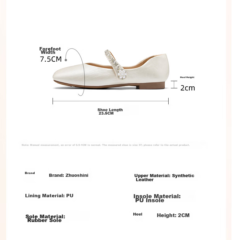 Zhuoshini Dress Single Shoes 2026 New Spring Autumn Qipao French Mary Jane Women's Flat Low Heel Leather Shoes Light Gold 38 5