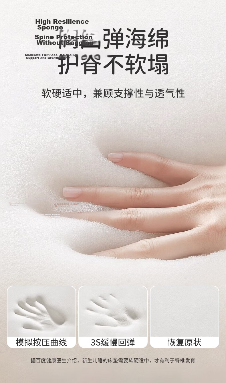 Ipoosi Anti-Spit-Up Inclined Pillow Baby Nursing Breathable Slope Cushion Newborn Anti-Choke Milk Reflux Feeding Sleeping Aid 4