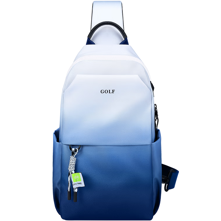 GOLF Chest Bag, Unisex Crossbody Bag, Gradient Shoulder Bag, Water-Resistant Phone And IPad Bag, Sports Waist Pack, Cycling Backpack