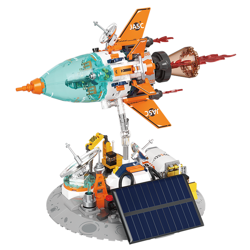 JAKI Building Block Solar Rocket Model Toy for Adults and Kids Birthday Children's Day Gift