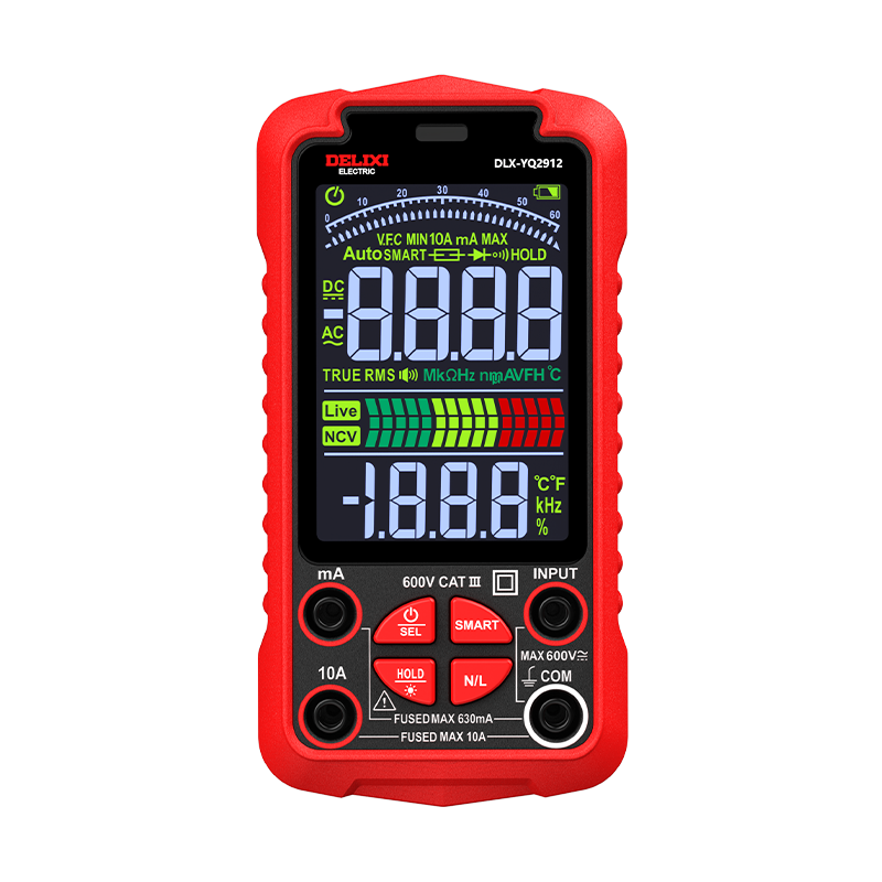 DELIXI ELECTRIC Digital Multimeter Anti-Burn Backlit Large Screen High Precision Multimeter Ammeter