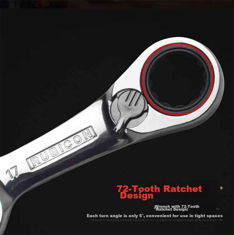 RUBICON Ratchet Wrench Double-Ended Multi-Functional Universal Wrench Bathroom Faucet Special RRW-11S 3