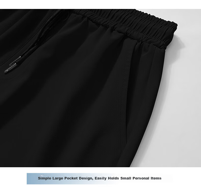 Jeanswest Men's Ice Silk Summer Thin Quick-Dry Cool Straight Five-Point Outdoor Sports Shorts 12
