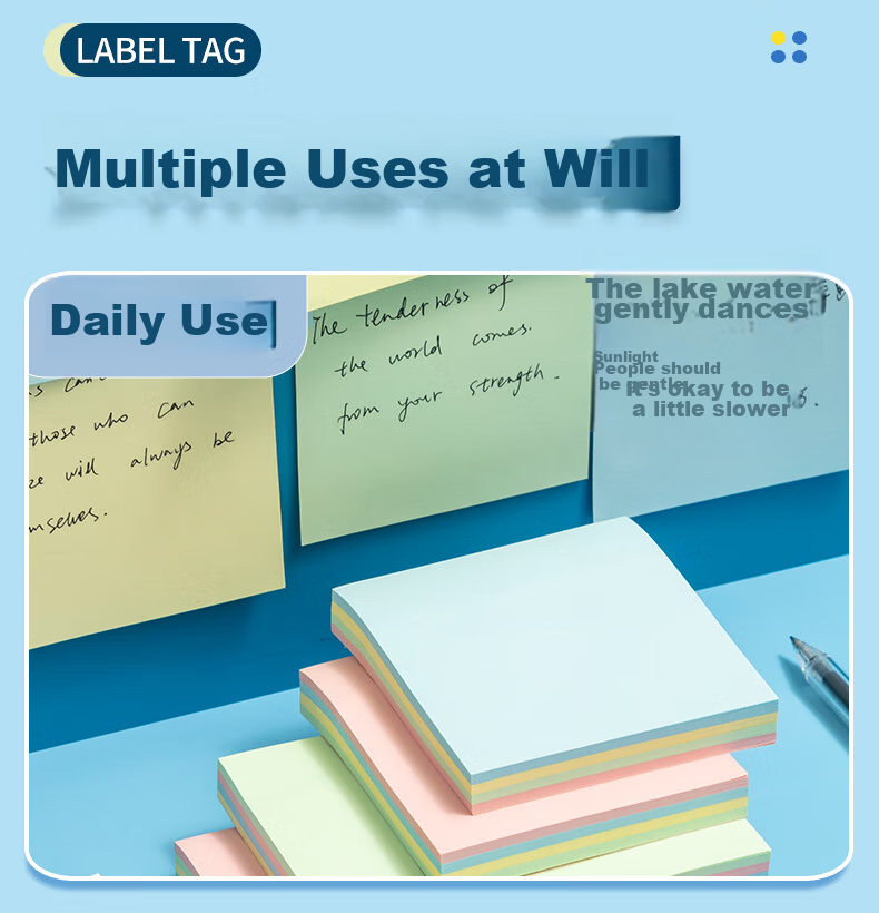 M&G 100 Sheets Yellow Sticky Notes Adhesive Memo Pads 76*102mm Office Supplies YS-04 11