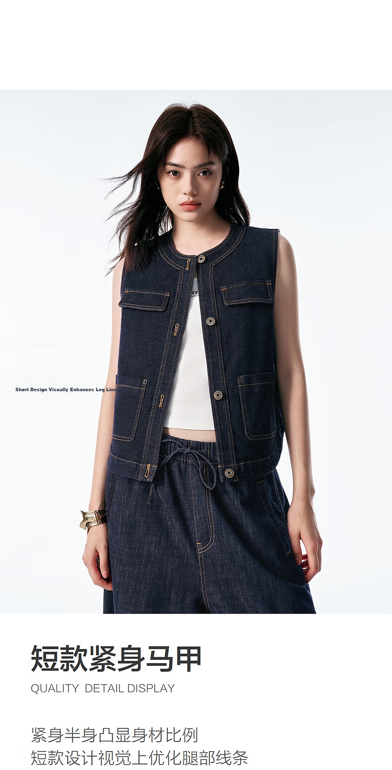 Peacebird Women's High-Waist Loose Lantern Wide-Leg Denim Jeans Elastic Waist Dark Blue Denim Pants L 12