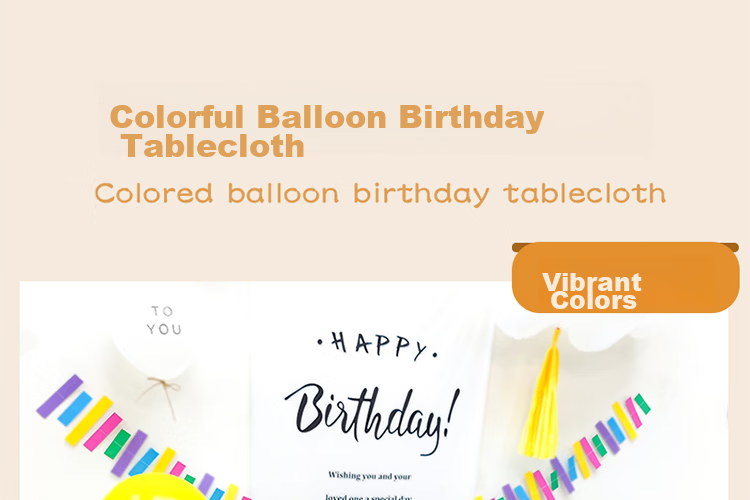 Onizi Birthday Scene Setup Girl Birthday Props Atmosphere Boy Party Decoration Happy Ins Style Colorful Tablecloth 1