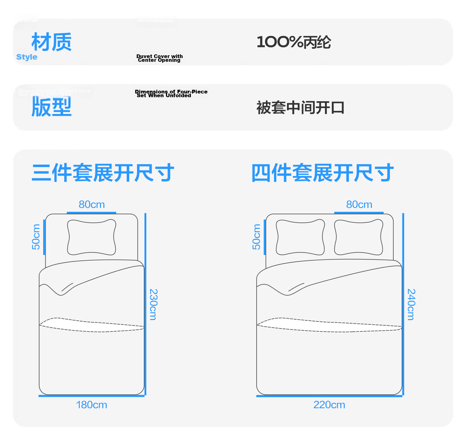 BADIGAO Disposable 4-Piece Bedding Set Sheet Duvet Cover Pillowcase Hotel Hospital Care Bed Travel Essential 30