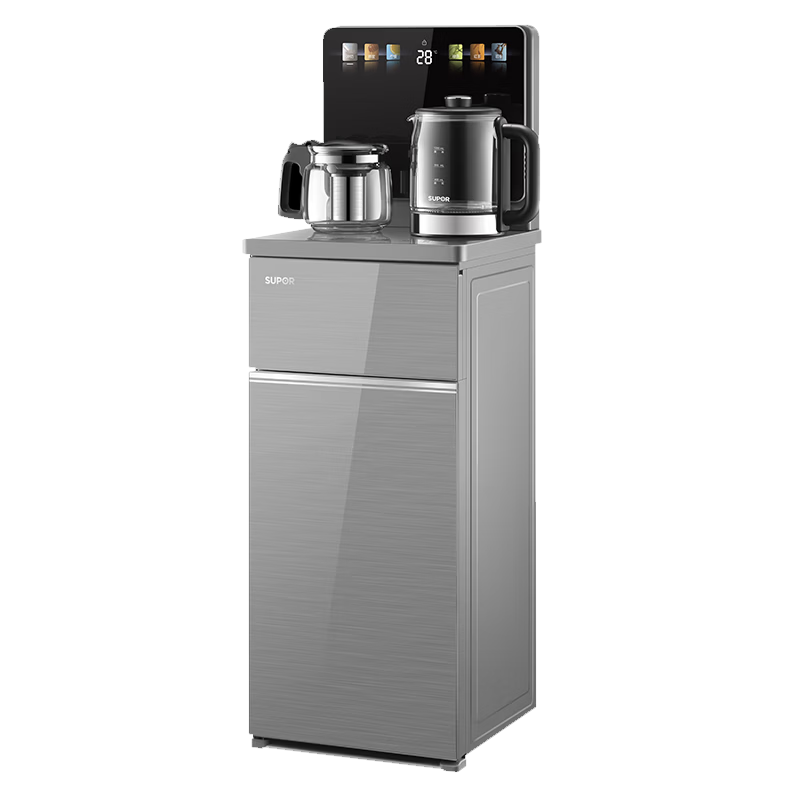 Supor Dust-Free Bottom Water Supply Tea Bar Machine Home High-End Living Room New Smart Bottom Water Supply Tea Bar Cabinet Water Dispenser Integrated Bottom-Load Water Bucket SW-CBJ73