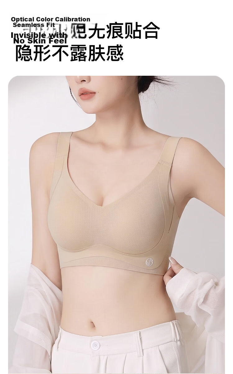 GRACEWELL Thin Breathable Seamless Invisible Bra Foundation for Sagging Underbust, Push-Up and Side Support Bra 9