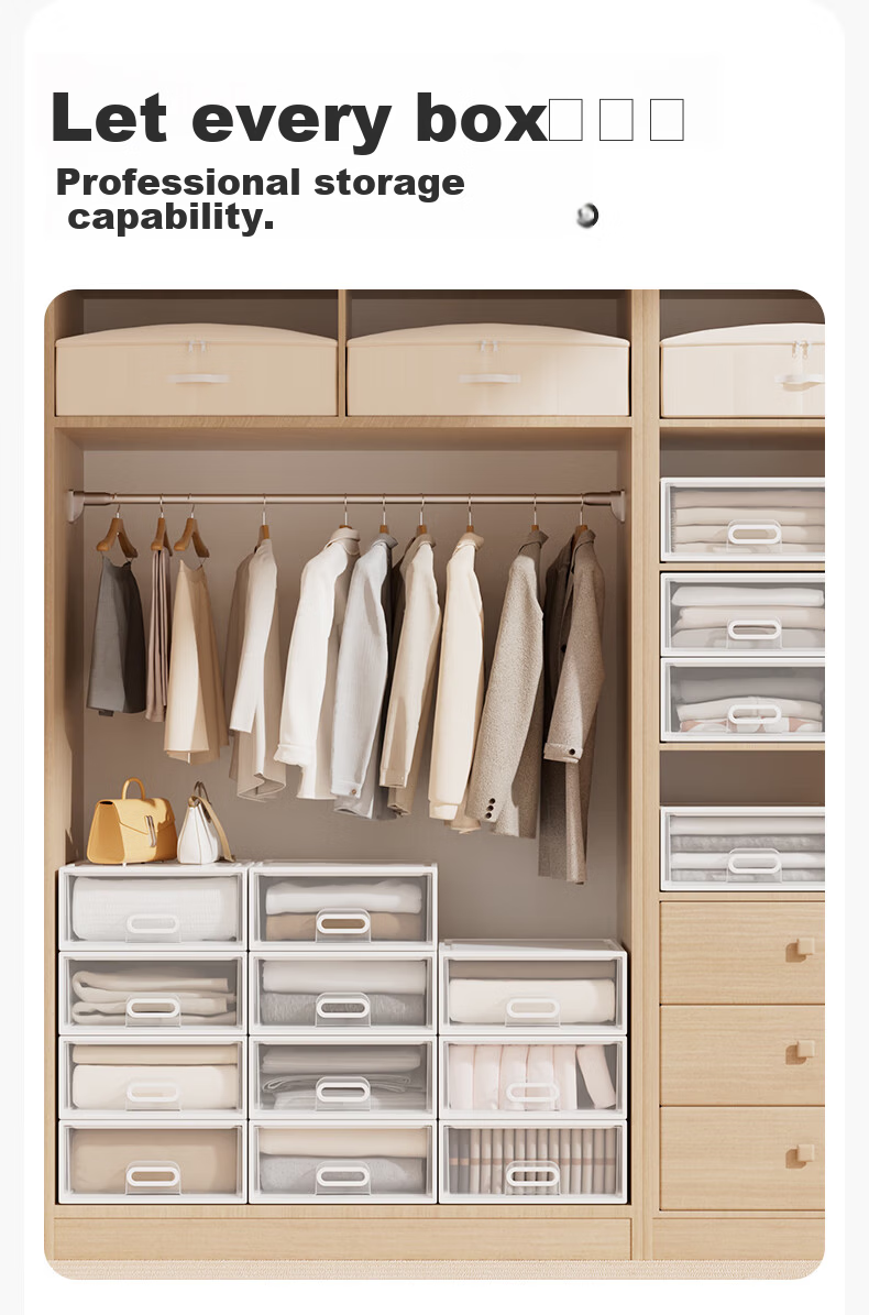 Citylong Drawer Divider Storage Box Household Wardrobe Organizer Large Capacity Storage Box 25L 1 Piece 3