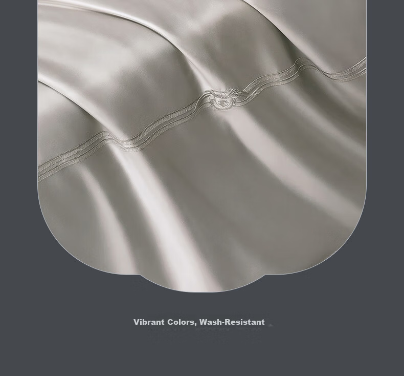 FUANNA Premium 4-Piece Bedding Set 140s Double-Ply Long-Staple Cotton Sateen Sheet Set Single/Double Duvet Cover 203x229cm 8