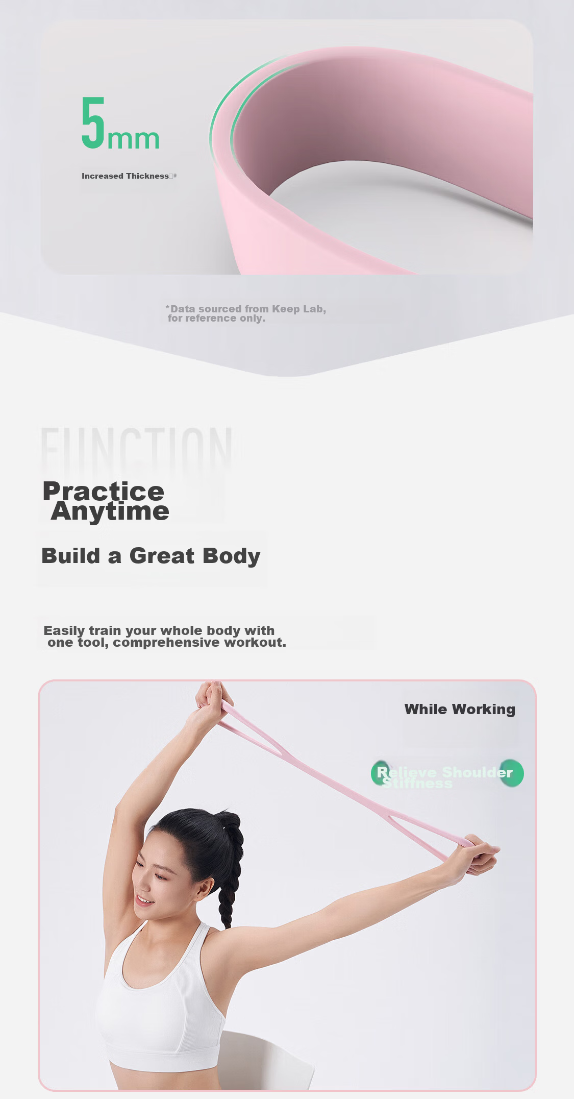 Keep Eight-Character Resistance Band Back Beauty Yoga Training Shoulder Opener Stretching Band Elastic Band Home Exercise Starry Sky Purple 15 Pounds 2