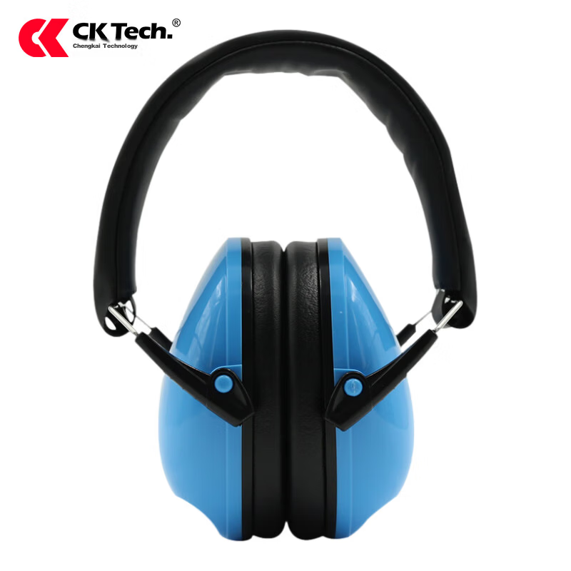 CK-Tech CKE-2028 Learning Soundproof Ear Muffs Noise Reduction 27dB Folding Blue 1 Pair